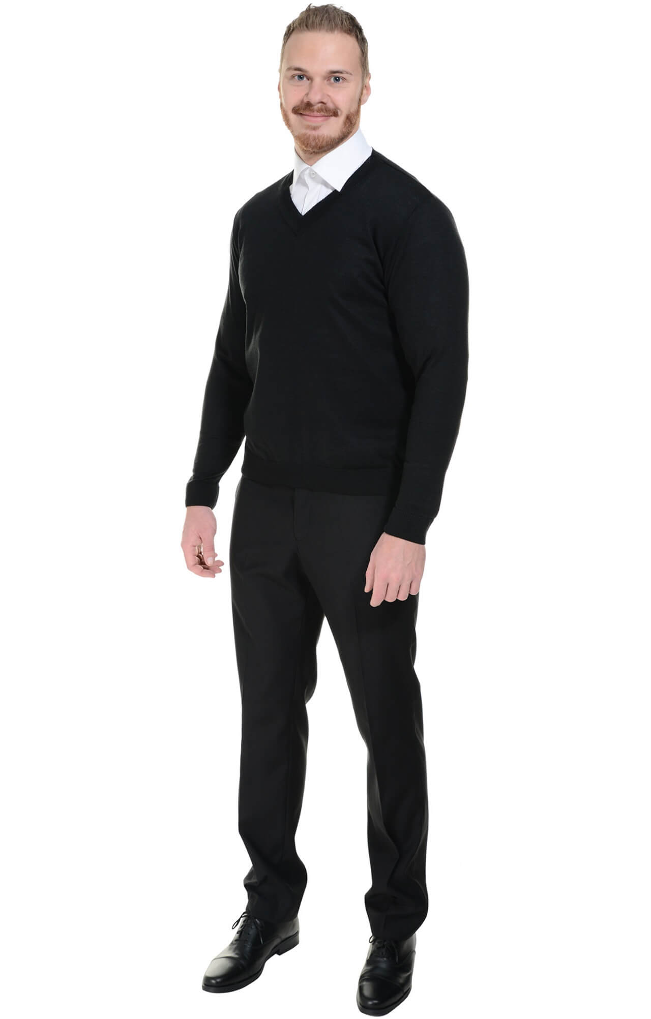 62563 Джемпер мужской черный  Одежда для охранных структур  размер 44-46 Спецодежда  - Вид №2