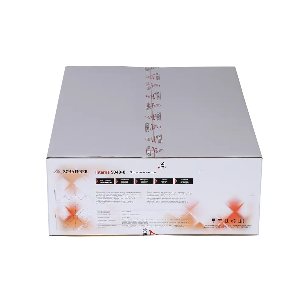 Люстра потолочная «Interna» 5040-8 8 ламп 25 м² цвет белый SCHAFFNER STLM-2094364 - Вид №15