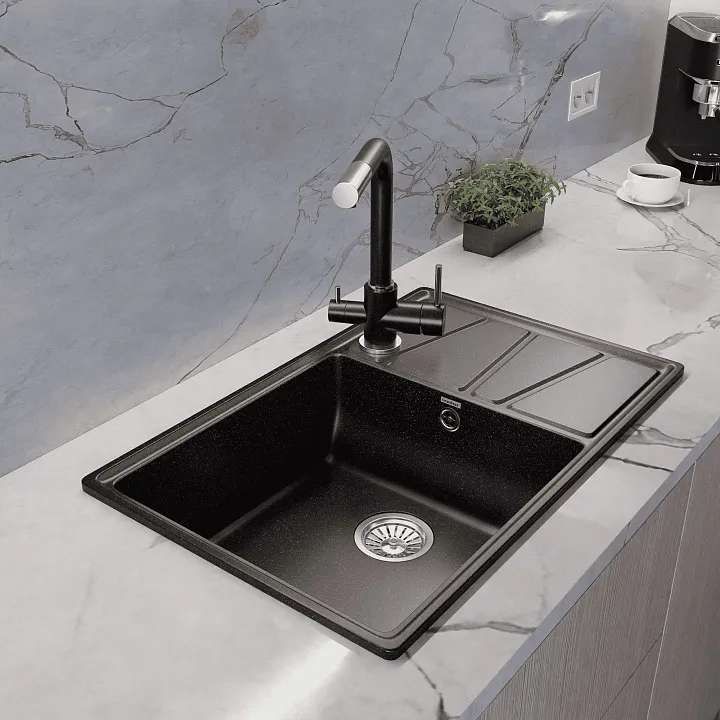 Кухонная мойка Искусственный камень VERTEX S147 GranFest V-780L-S147 - Вид №1