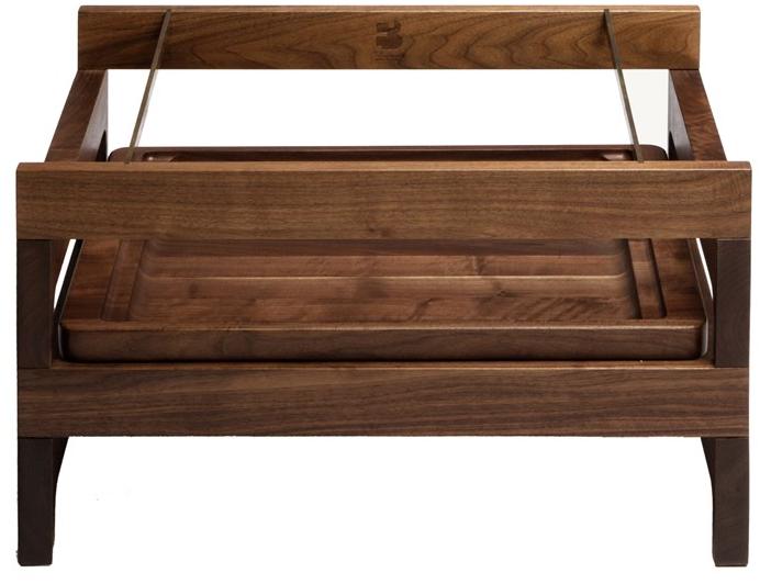 BassamFellows Сервисный столик из массива дерева с подносом Tray Cb-33 - Вид №3