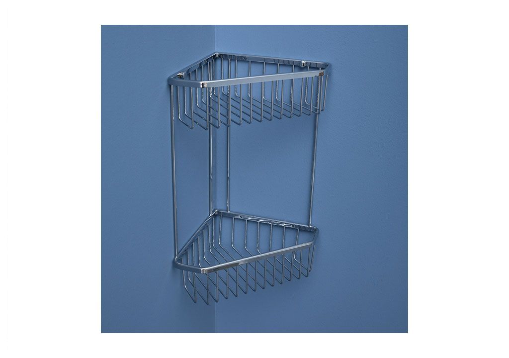 Полочка Aquanet 8191 (30 см, двойная, угловая) 8100 - Вид №1