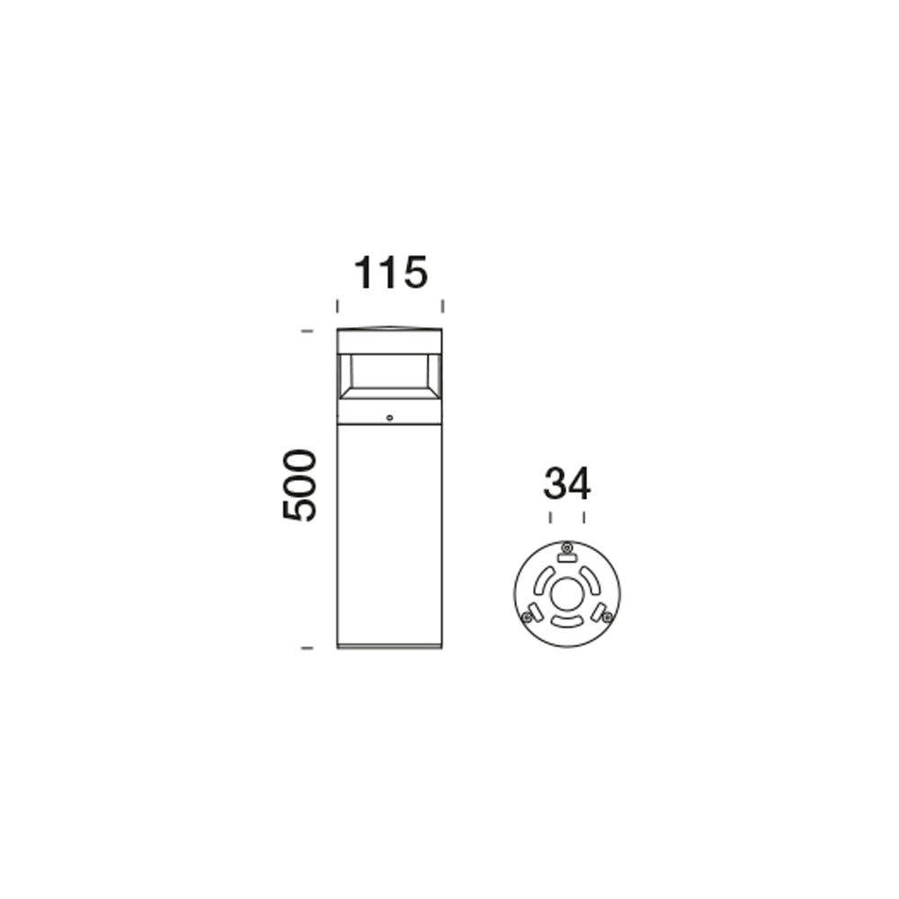 4011262 Мобильный светильник Platek MICRO MENHIR Paletto  MICRO MENHIR H. 500 mm - 1 LED 4000K 2 Openings  - Вид №6