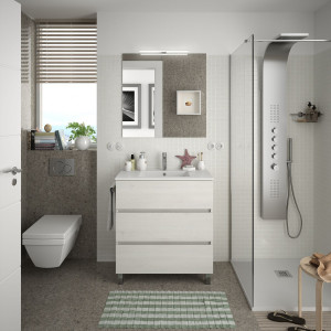 23266 SALGAR Мебель для умывальника FUSSION LINE 800 SBIANCATO с 3 ящиками 797 x 868 x 450 мм Sbiancato