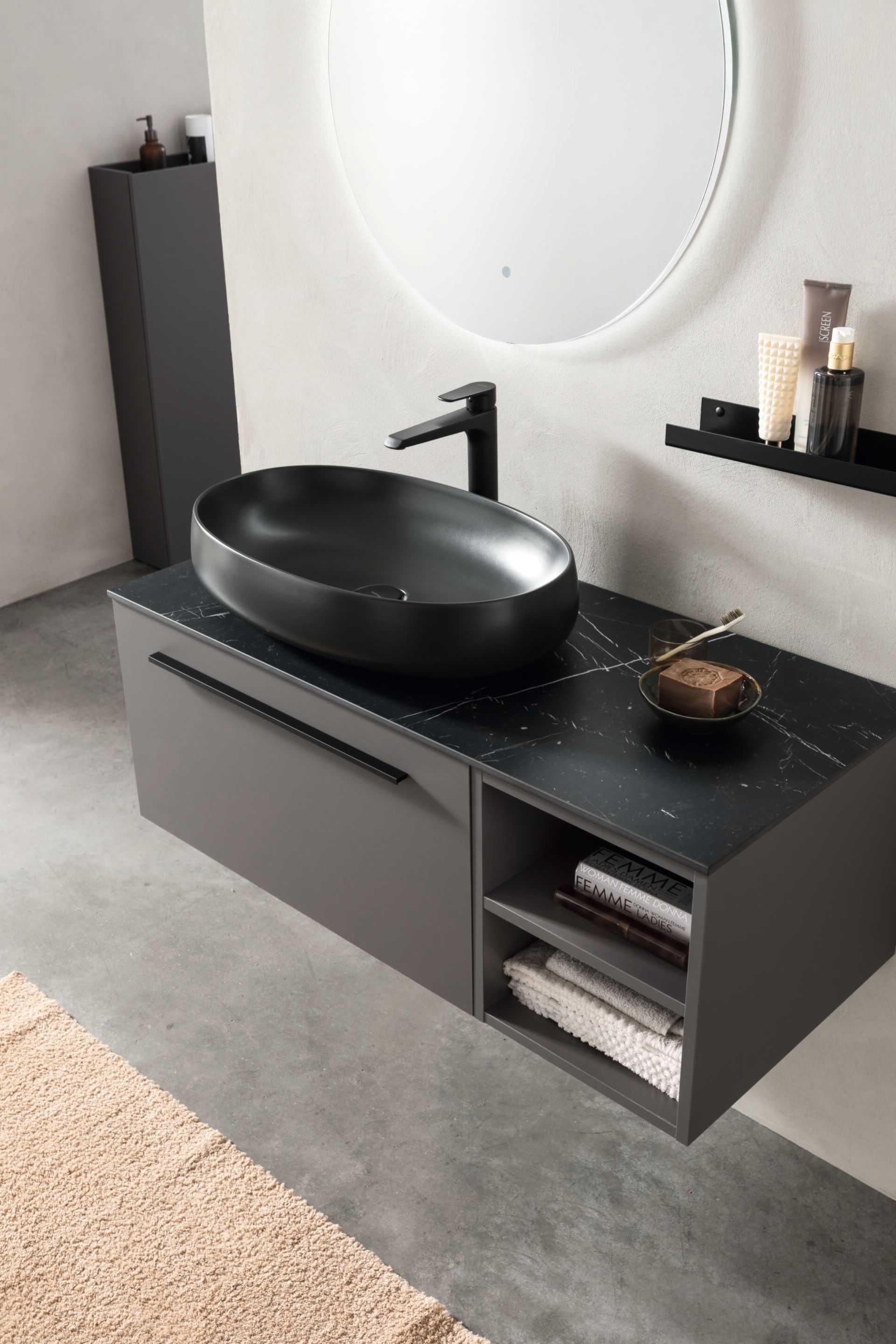 Подвесной туалетный столик с зеркалом Gruppo Geromin капля ARCH-00073643 - Вид №1