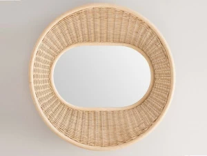 Orchid Edition Круглое настенное зеркало из ротанга