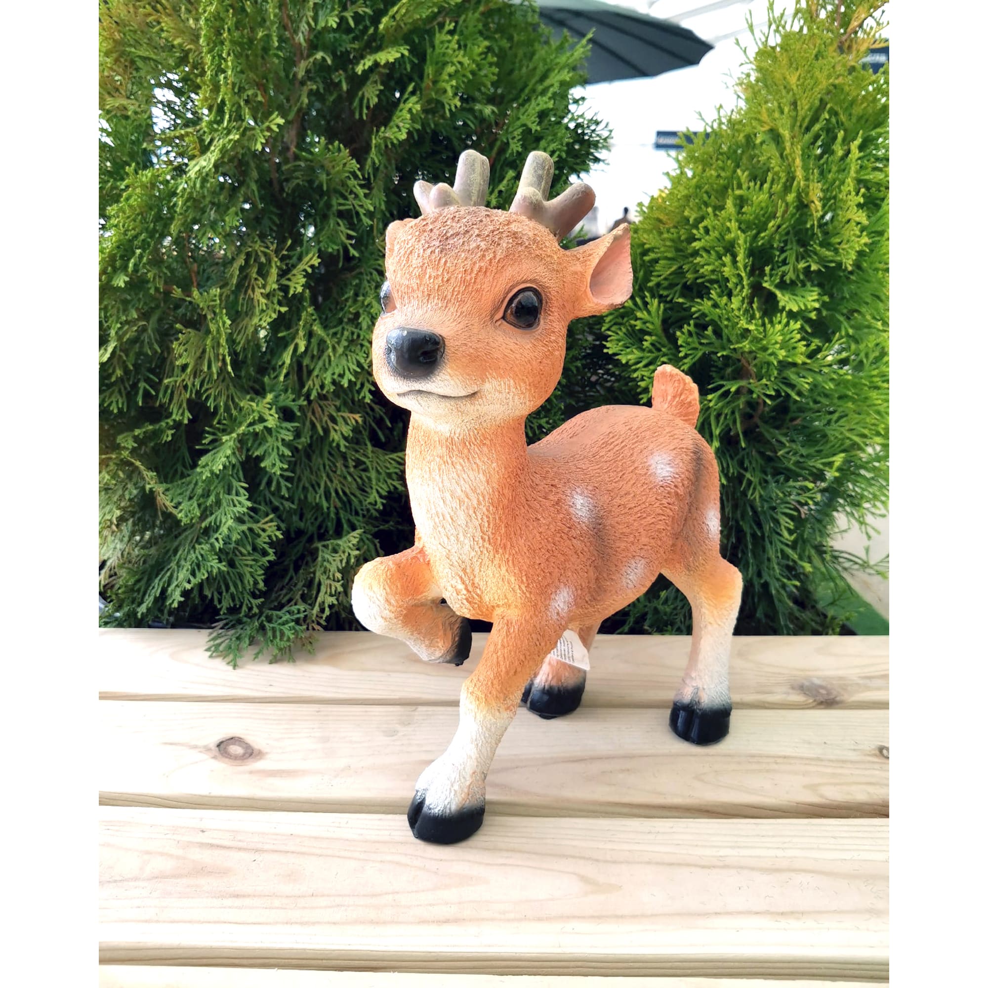 82563154 Фигура садовая Олененок с поднятой ножкой 31 см Santreyd  - Вид №3