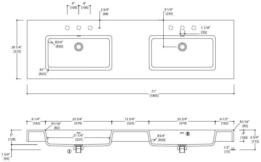 Sa1800 Накладная раковина на столешницу  овальная Blu Bathworks®  - Вид №2