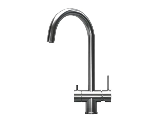 7104, СТАЛЬ САТИН, СМЕСИТЕЛЬ КУХОННЫЙ GRANULA Kitchen Space 7104-ST123 - Вид №1