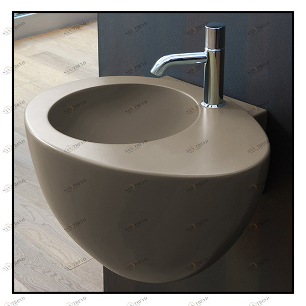 LGLS70AV Подвесная раковина настенная овальная Ceramica Cielo  бежевая 