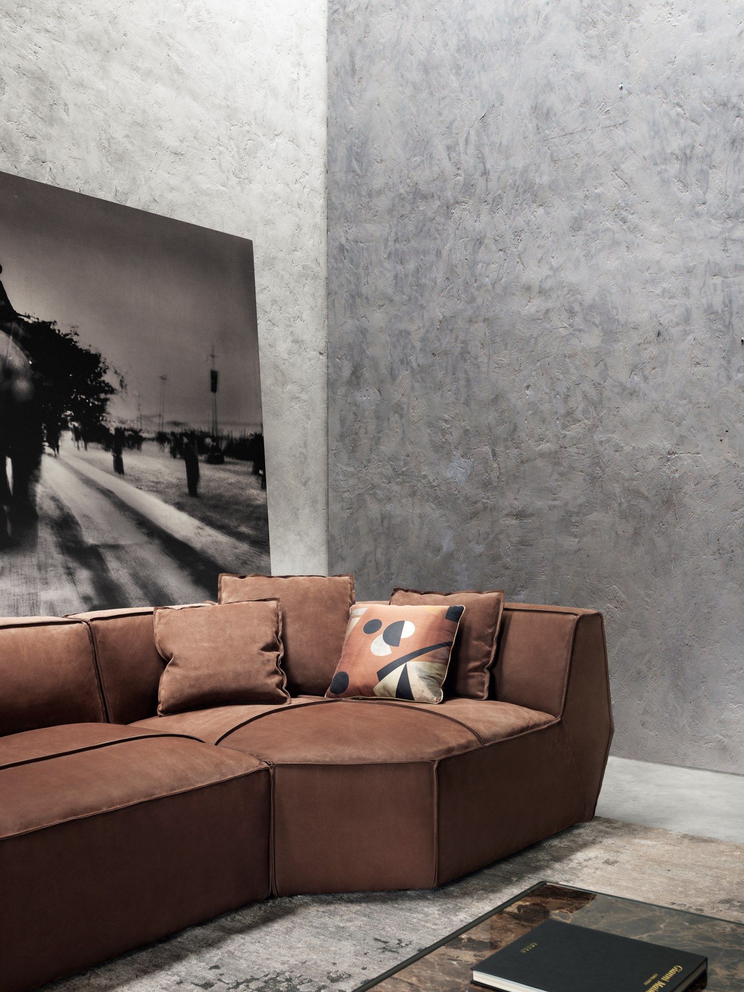 Кожаный изогнутый диван GHIDINI1961 Infinito ARCH-00089399 - Вид №5