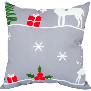 Подушка «Новый год» 40х40 см, цвет серый
