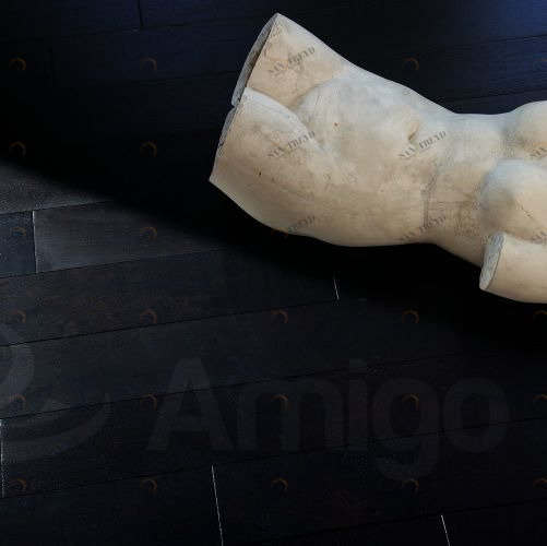 Массивная доска Amigo Classic Черная Жемчужина Дуб Натур с брашью (Текстурированная) 300-1500х120 мм 3100300028