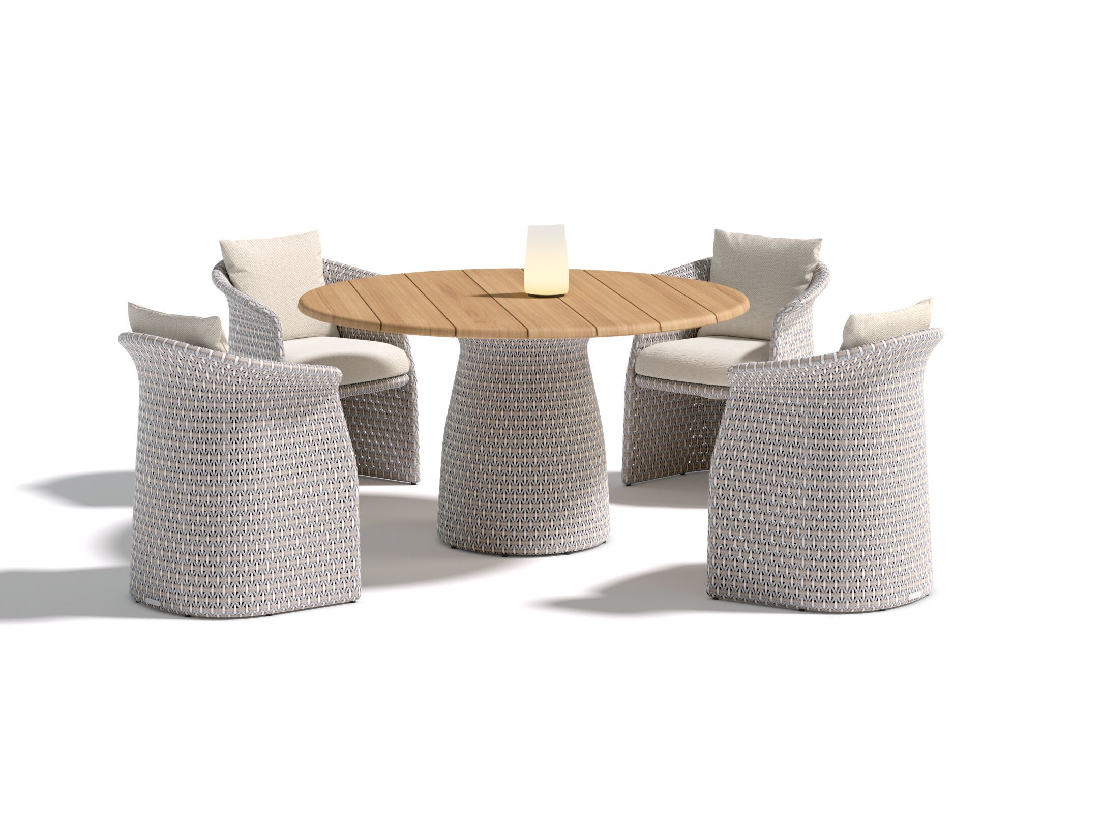 Круглый стол для сада из тикового дерева DEDON FLLAIR ARCH-00035845 - Вид №3