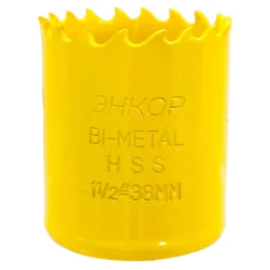 Коронка для металла Энкор Bi-Metall, D38 мм
