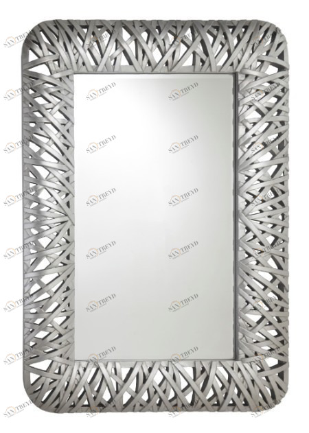 Зеркало настенное прямоугольное настенное серебро Parson PUSHA ДИЗАЙНЕРСКИЕ 062680 Серебро 