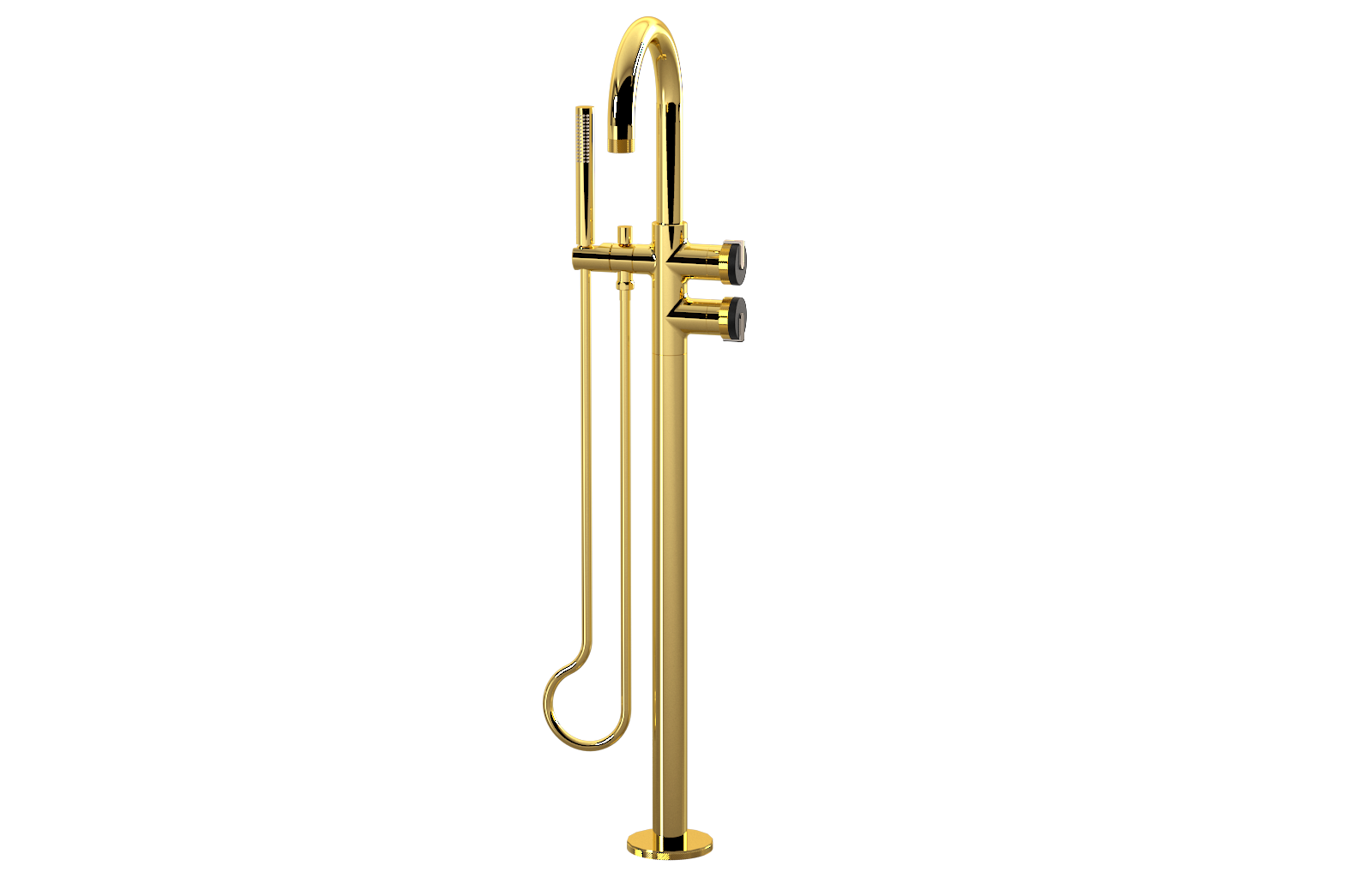 E-11554-R1MBK-L1PN-AU Смеситель напольный отдельностоящий (внешняя часть) GRAFF MOD+