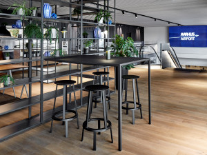 Стальной барный стул