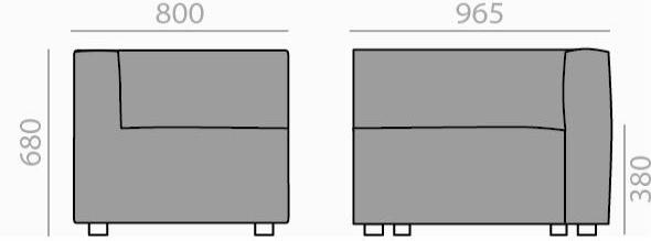 Andreu World Секционный модульный диван из ткани Dado sun-id-1371204 - Вид №6