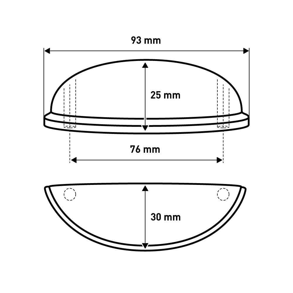 Мебельная ручка  Ракушка, 25x30x93 мм, хром LJPS0151 Public Steel Россия  - Вид №5
