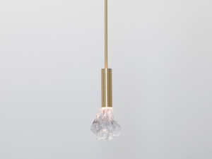 Подвесной светильник из латуни и стекла