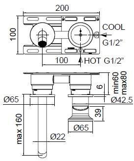 ZAZZERI Смеситель для мойки на 2 отверстия из нержавеющей стали Jk21 sun-id-1369528 - Вид №1