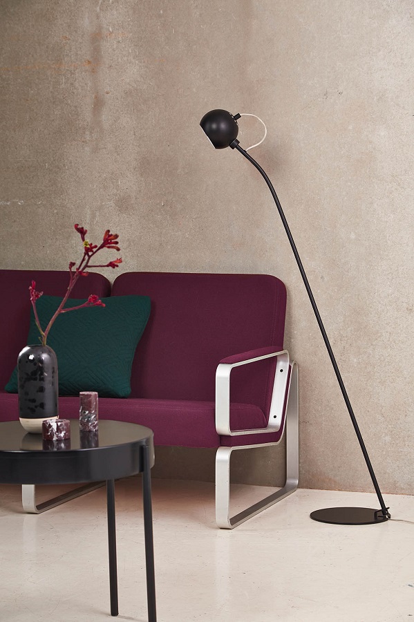 30700050111 Лампа напольная ball, 130 см, черная матовая Frandsen  - Вид №1