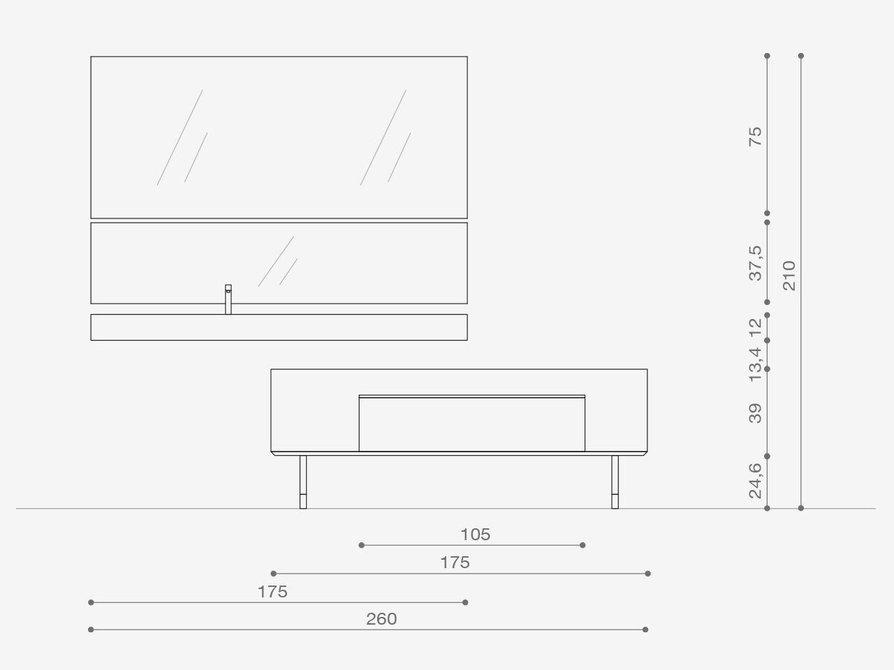 Шкаф для умывальника с выдвижными ящиками ARCOM Rail ARCH-00053442 - Вид №2