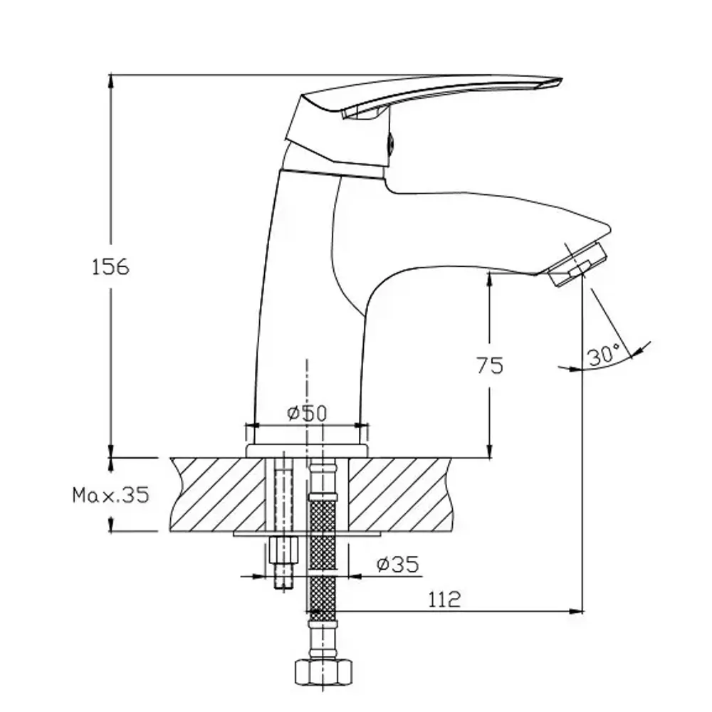 Смеситель для раковины Orange Alfi цвет бронза 82180871 STLM-2162629 - Вид №1