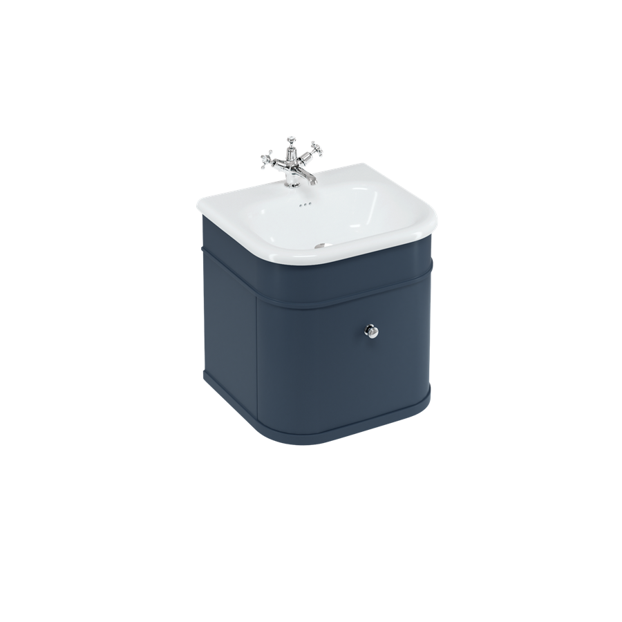 Burlington Chalfont Chalfont 550mm одинарный ящик - синий с никелевыми ножками CH55B-CHLEGNKL  - Вид №4