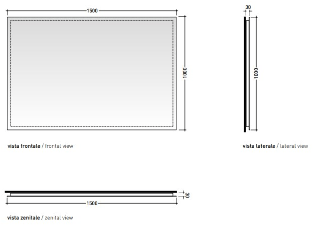 Ceramica Flaminia Зеркало в ванной Make-up Mks100 - Вид №1