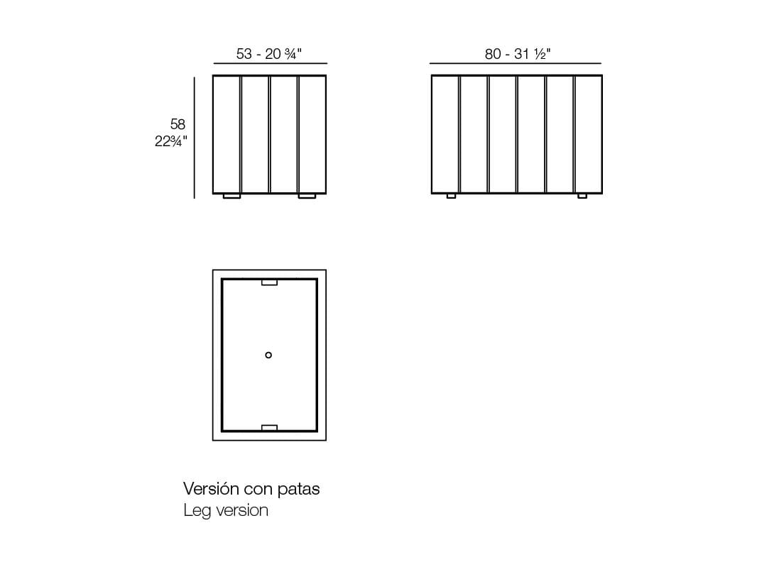Квадратная плантатор из тикового дерева с колесами Vondom виноградник ARCH-00021716 - Вид №1