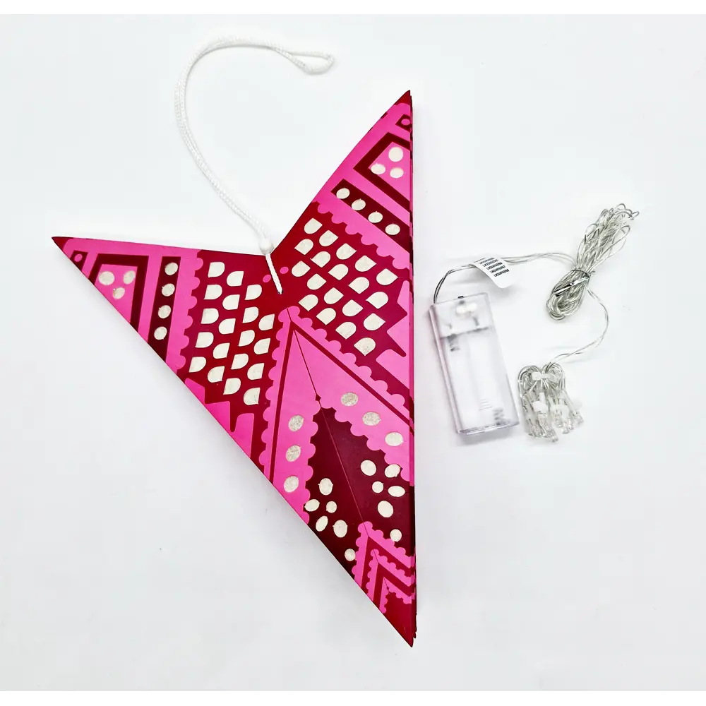 89378394 Елочная игрушка Звезда Инди 2.5x38 см розовый STLM-1517867 Santreyd  - Вид №3