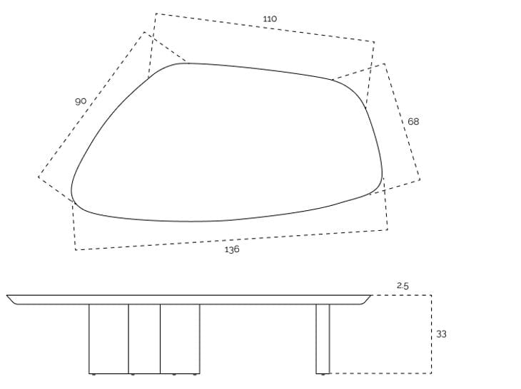 Низкий журнальный столик из шпона WORKSPACE DOHA ARCH-00064619 - Вид №8