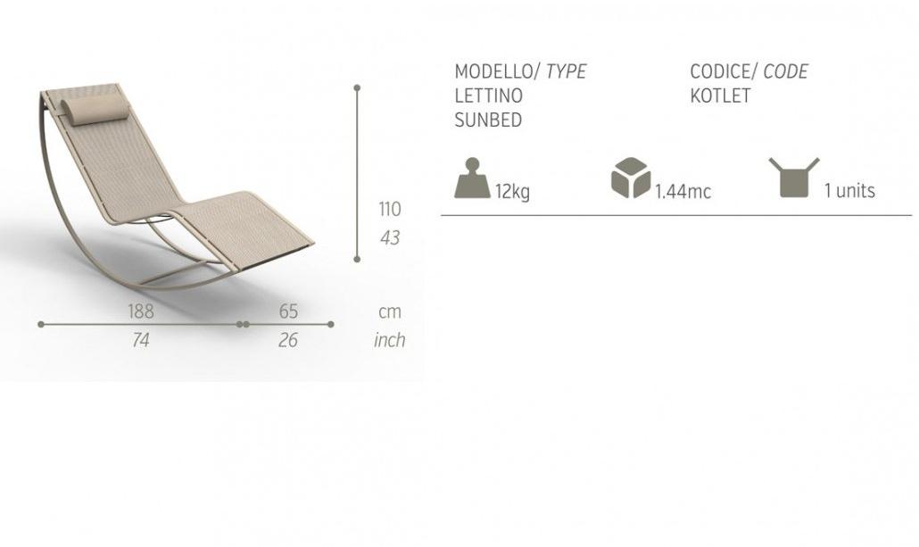 Talenti Текстильный садовый шезлонг Kot Kotlet - Вид №5
