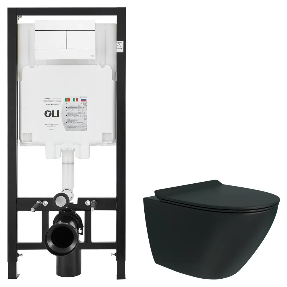Комплект инсталляции Oli 80 Eco с безободковым унитазом Teymi Tiko 89445716 STLM-2094961