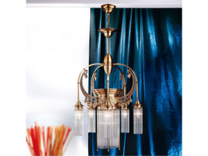 Люстра из латуни и стекла