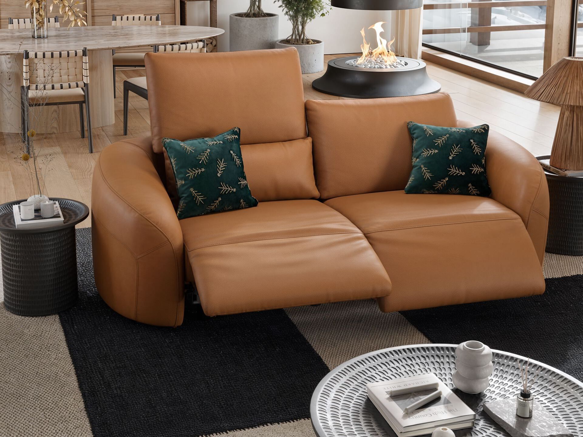 2-местный кожаный диван Sofanella Санкт-Мориц ARCH-00000618 - Вид №3