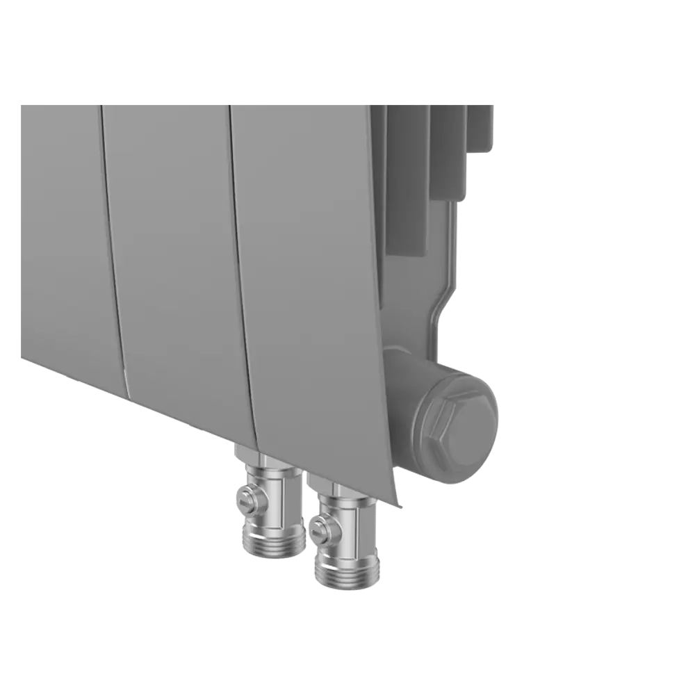 Радиатор секционный Royal Thermo Biliner RTBSSVR35006 350/87 6 секций нижнее правое подключение биметалл серый 82758206 STLM-2020115 - Вид №3