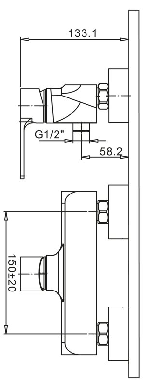 Смеситель для душа FONDA FON-ESDM-CRM BELBAGNO  - Вид №1