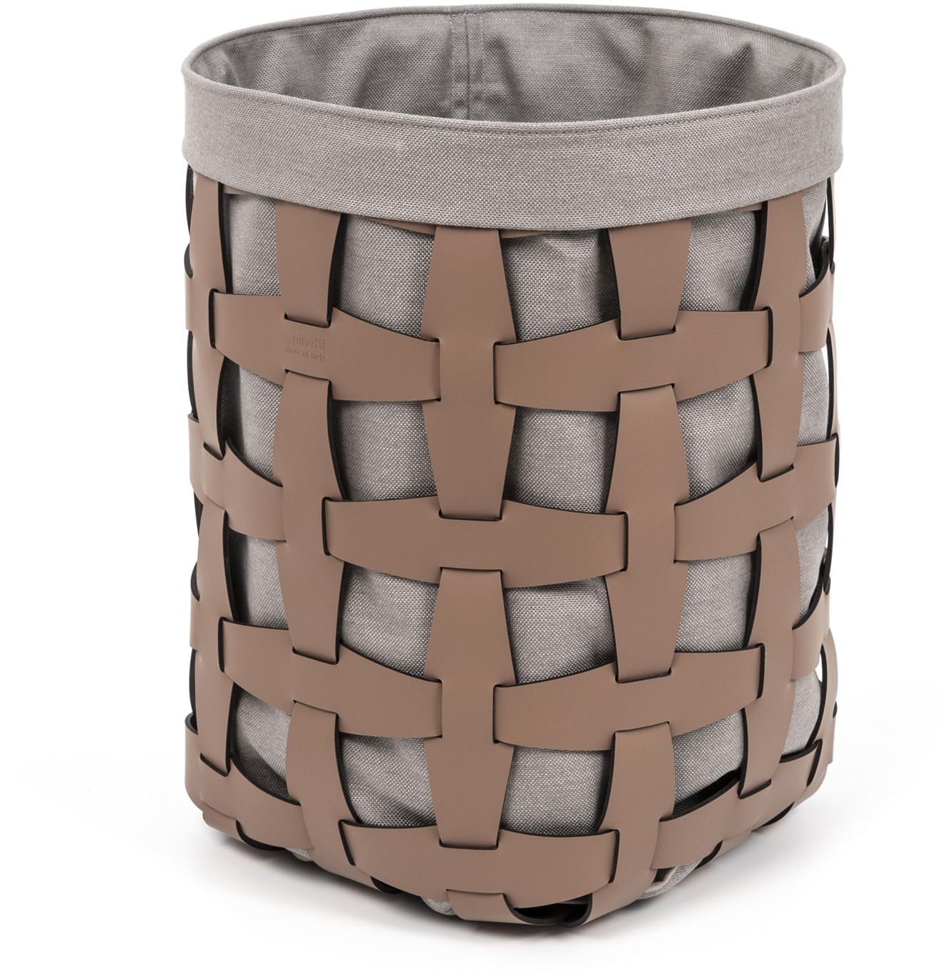 Корзина с крючком - 35X35H43,5 см / регенерированная кожа_крем