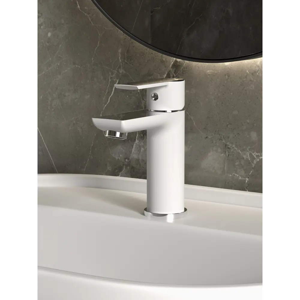 Смеситель ESKO Lucca для раковины — белый матовый с хромом 89358550 STLM-1517663 - Вид №3