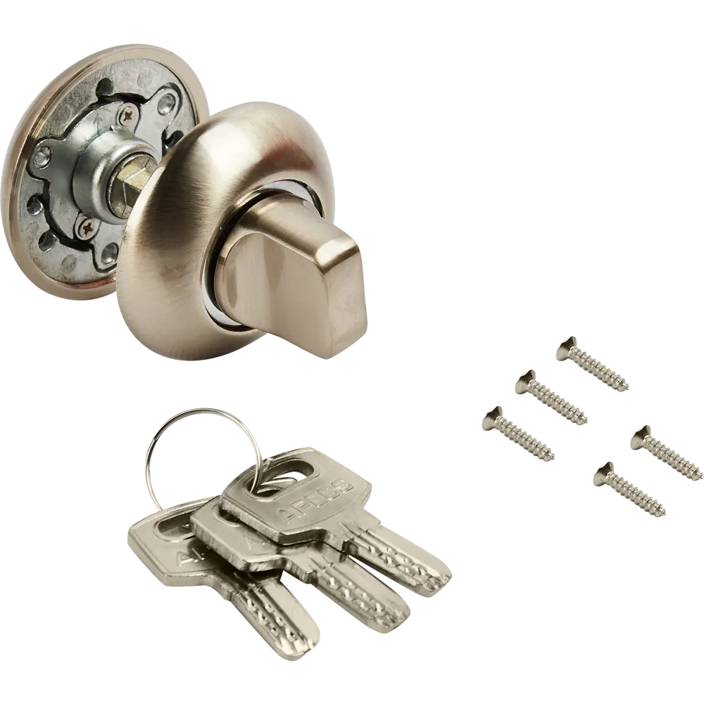 Фиксатор с замком Armex Megapolis WC-K-0803-NI, ЦАМ, цвет серебро STLM-2170283 - Вид №2