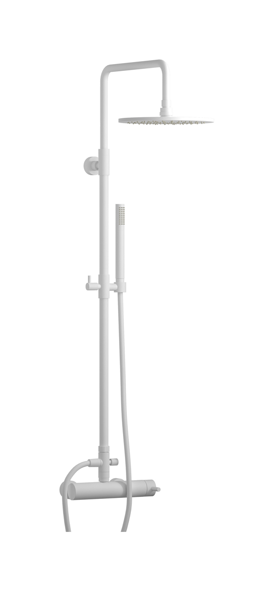 Душевая колонна Whynot со смесителем, круглым верхним душем и лейкой WE ARE IB mt127bo Matt White Indoor Shower