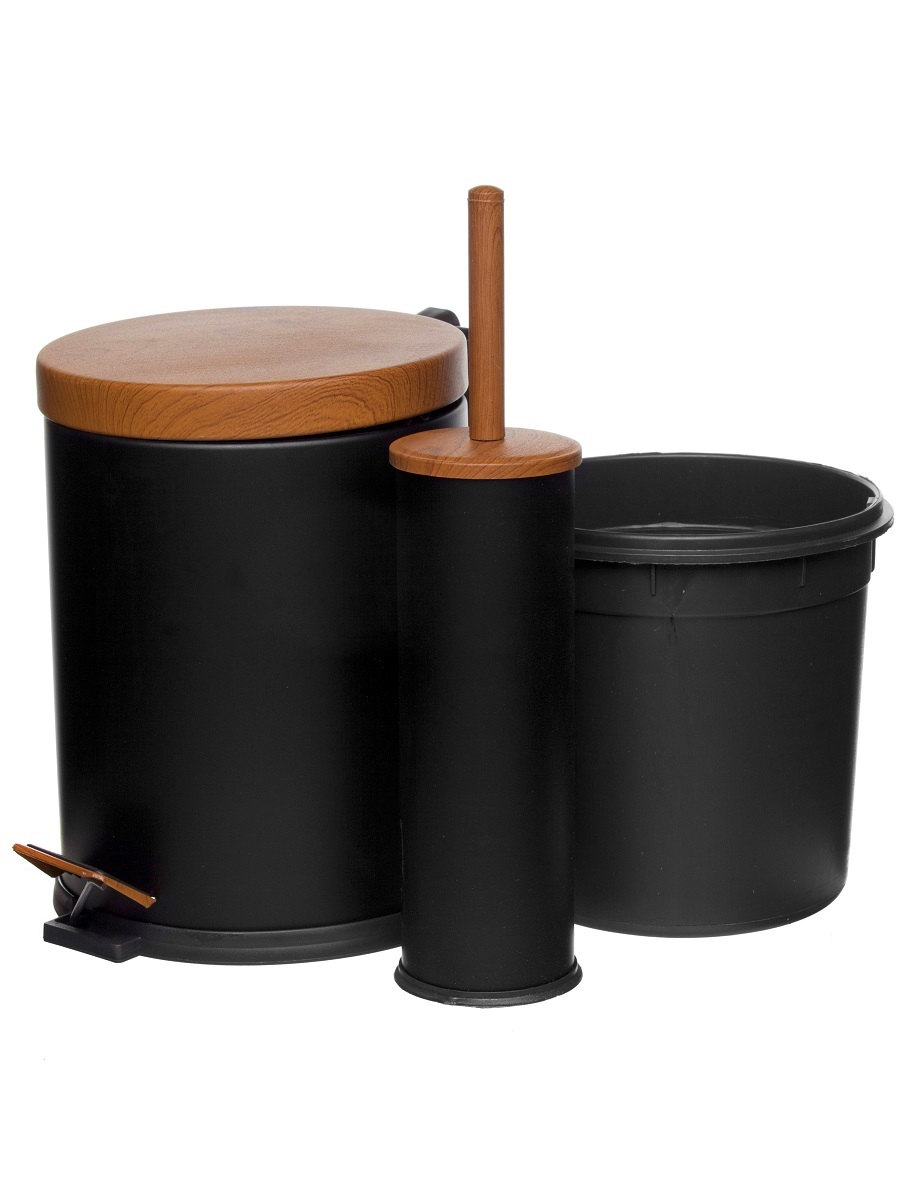 Набор аксессуаров для ванны Aquila Wood 2Set Black NAVAKO 11087 - Вид №2