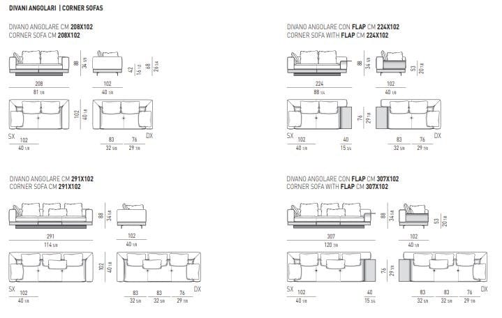 Ткань диван Minotti Коннери ARCH-00140023 - Вид №24