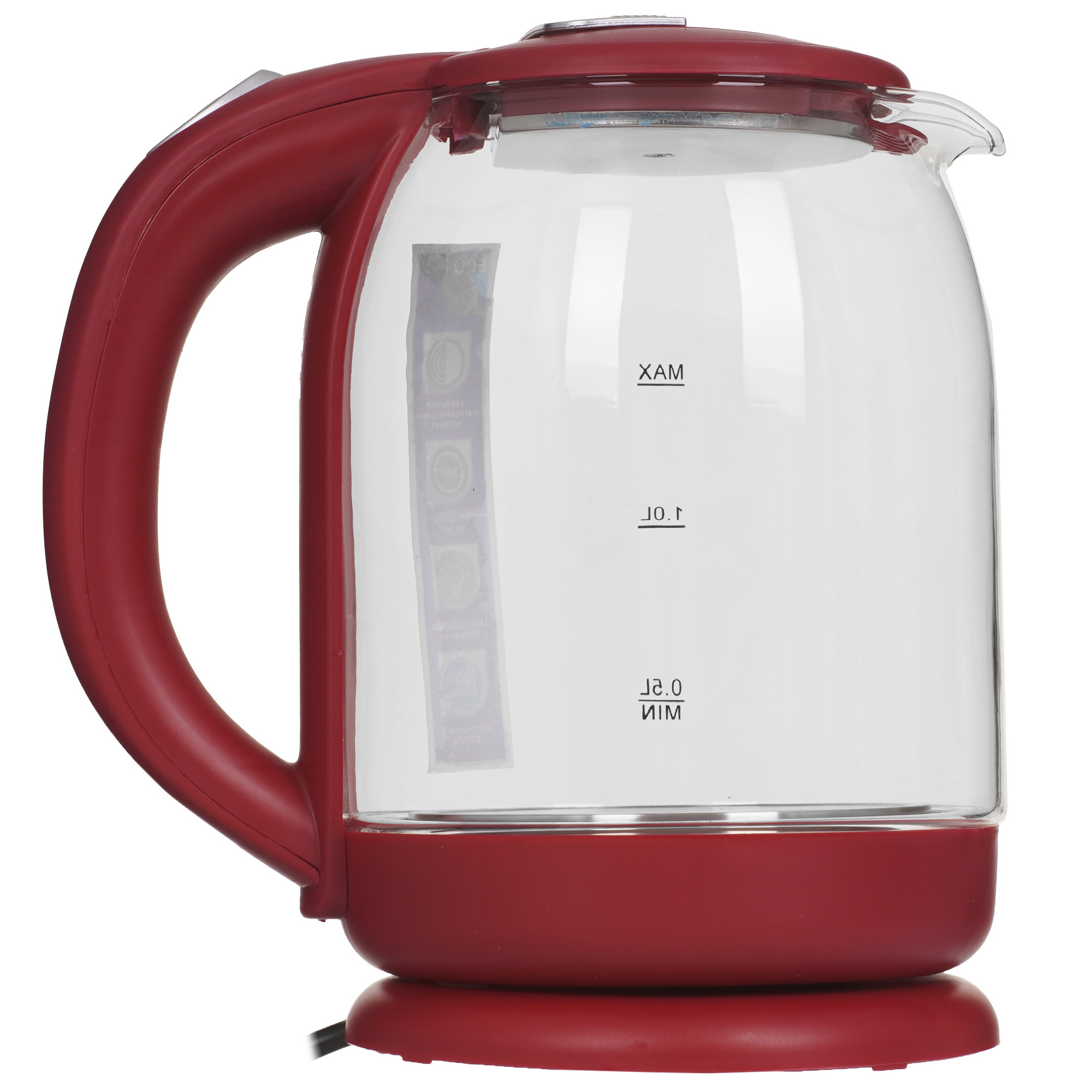 8145241 Электрочайник LUMME LU-142 бордовый STDN-0088056 - Вид №2