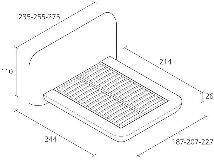 Alias Двуспальная кровать с обивкой из ткани Okome sun-id-1502829 - Вид №5