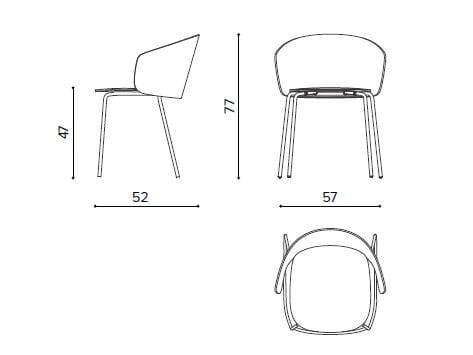 Стальной и деревянный стул с подлокотниками True Design Не деревянная ARCH-00129580 - Вид №20