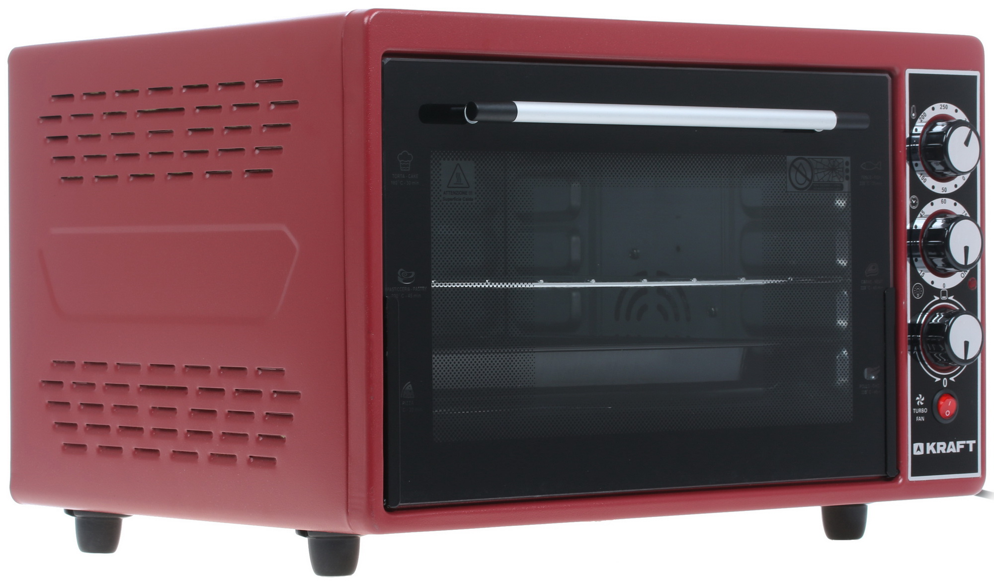 8108445 Мини-печь Kraft KF-MO 3804 KR красный STDN-0031814 - Вид №1