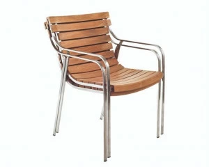 Unopiù Штабелируемый садовый стул из тика с подлокотниками Equinox Eqpoli